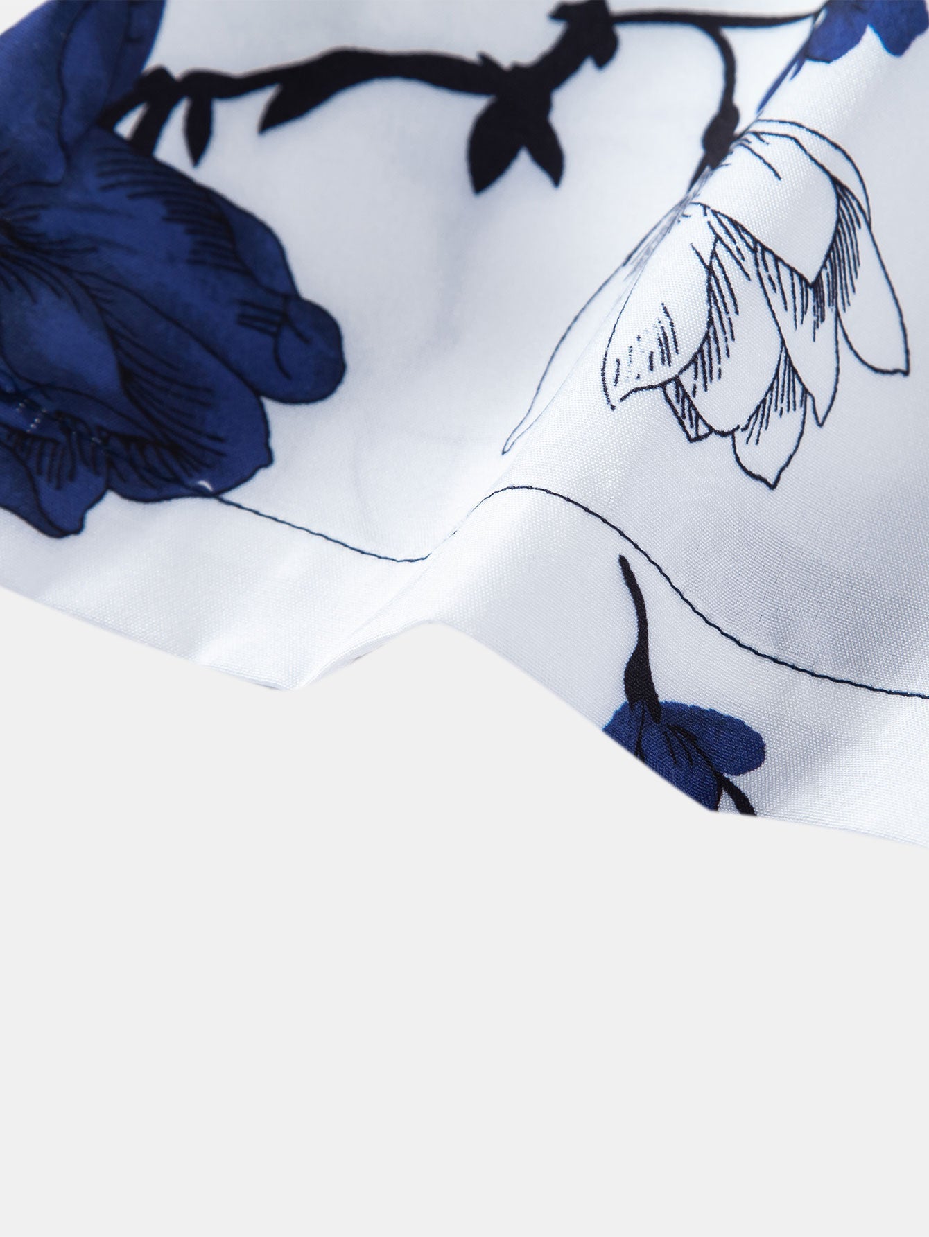 Floral Patchwork Button-Up Shirt with Matching Swim Shorts