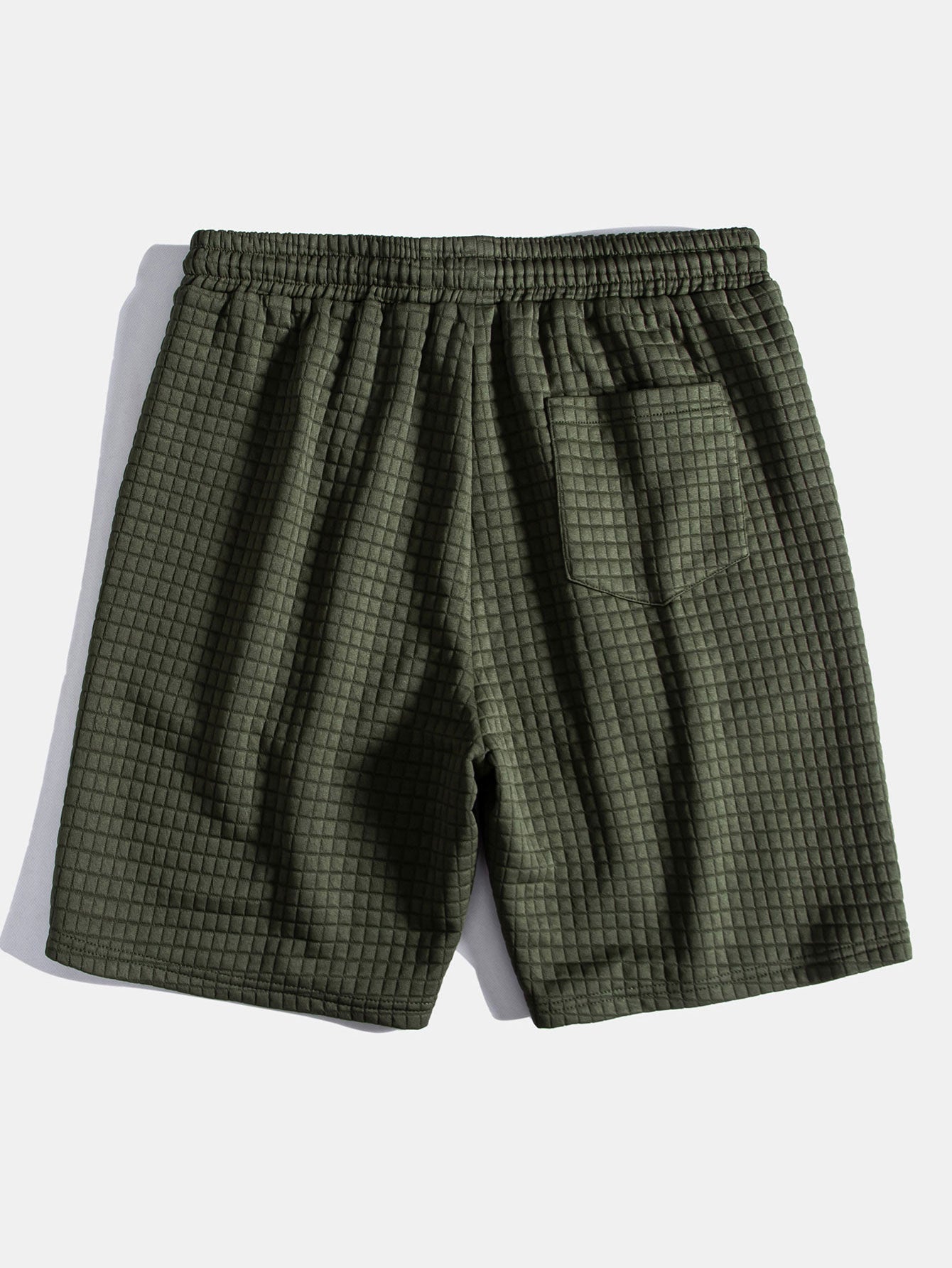 Waffle Knit Hooded T-Shirt with Kangaroo Pocket & Matching Shorts