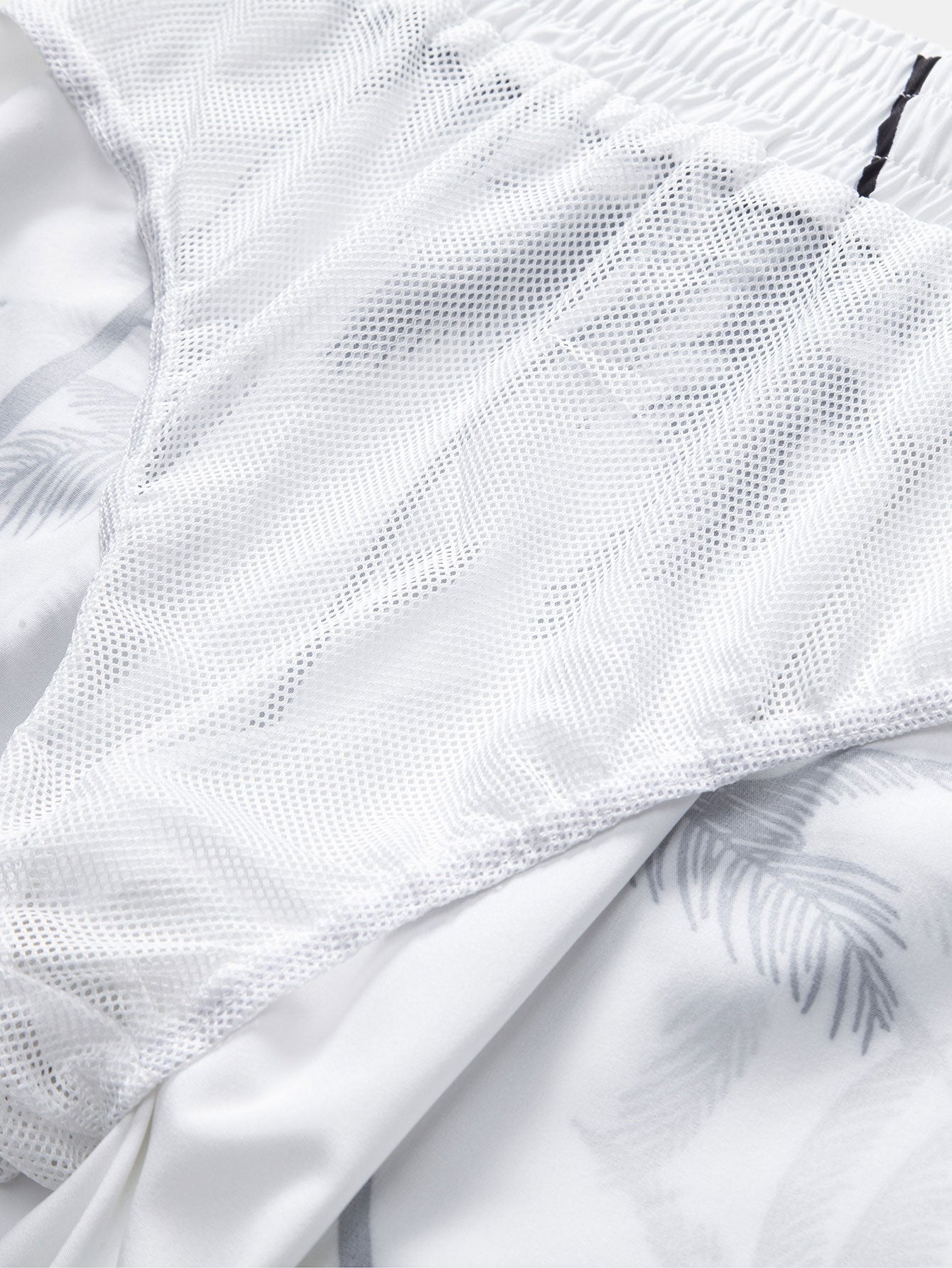 Palm Tree Pattern Button-Up Shirt & Matching Swim Shorts