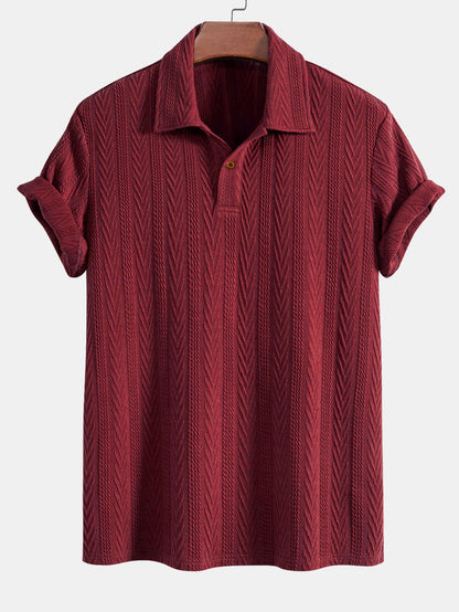 Jacquard Short Sleeve Polo Shirt