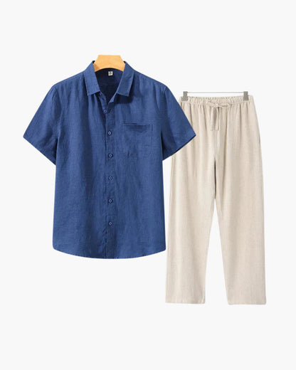 Short Sleeve Linen Set