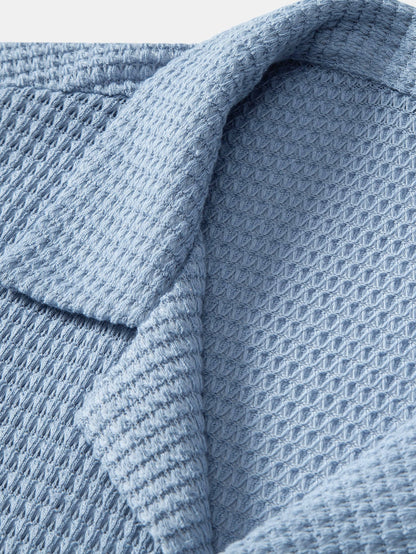 Cuban Shirt with Waffle Texture