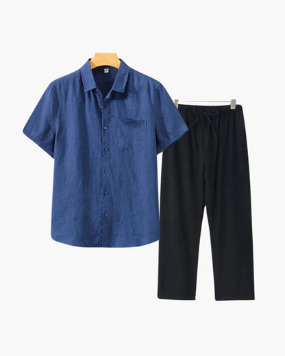 Short Sleeve Linen Set
