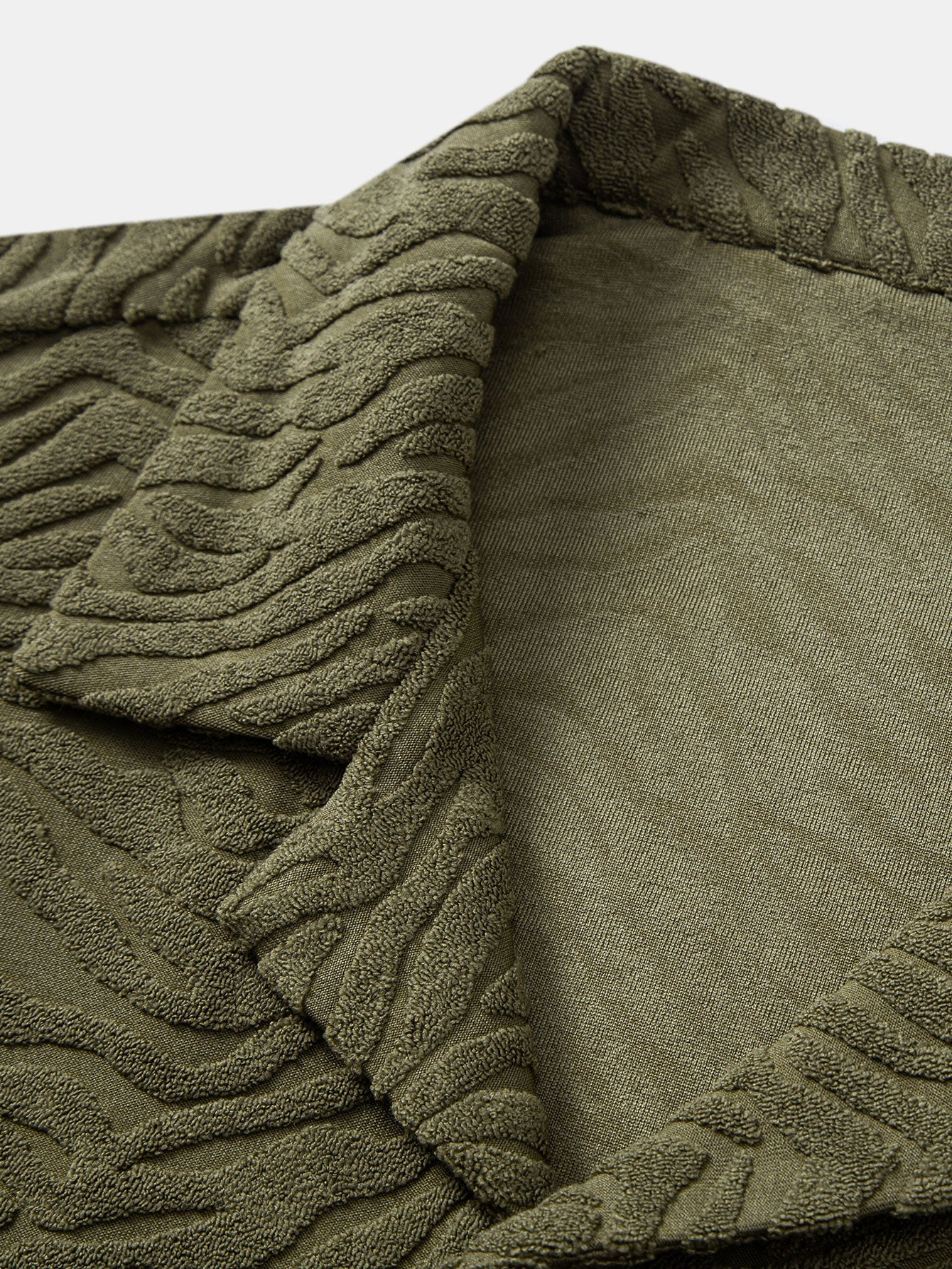 Cuban Shirt and Shorts Set with Animal Texture Terry