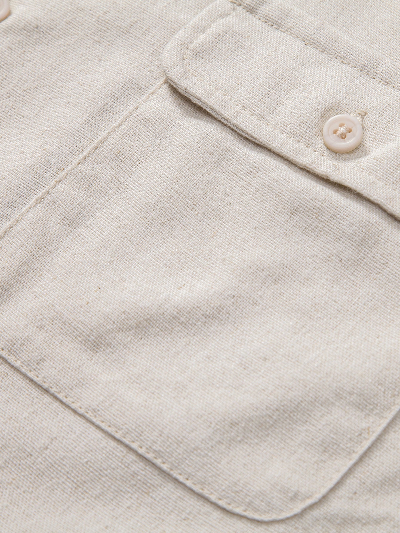 Pocketed Linen Cuban Shirt