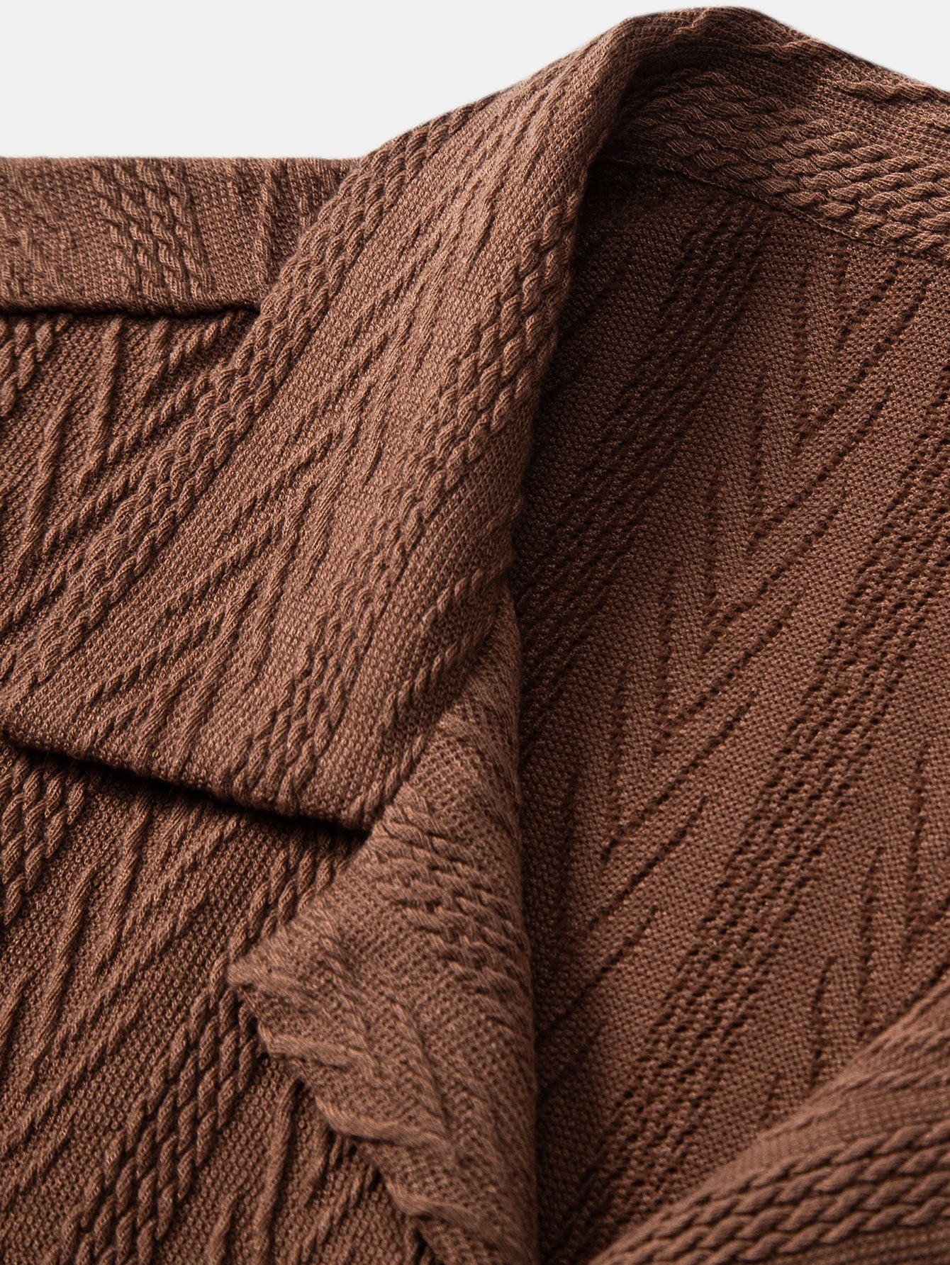 Textured Jacquard Cuban Shirt with Wrinkle-Resistant Straight Leg Pants