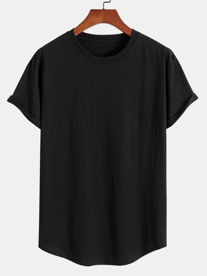Essential Cotton Curved Hem T-Shirt