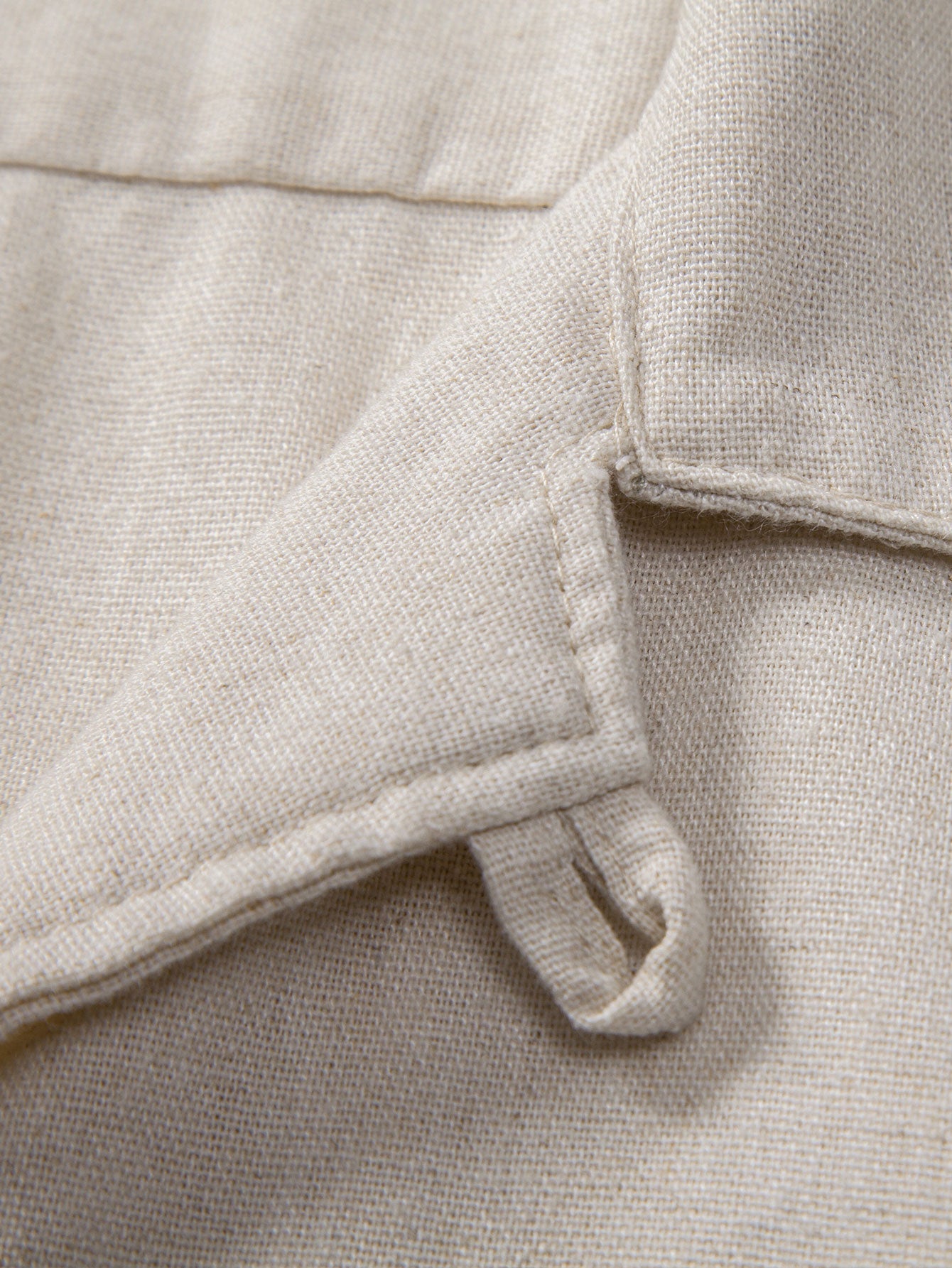 Pocketed Linen Cuban Shirt