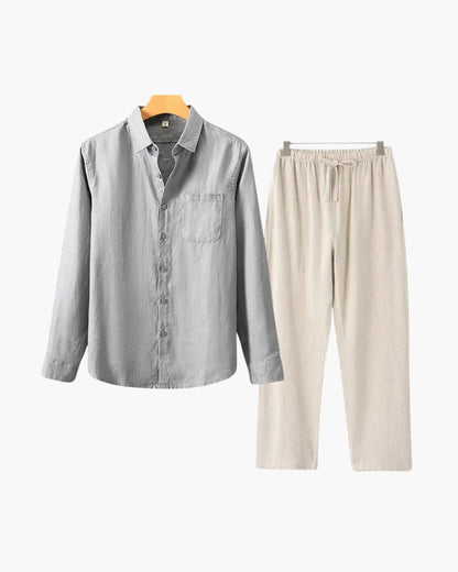 Long Sleeve Linen Set