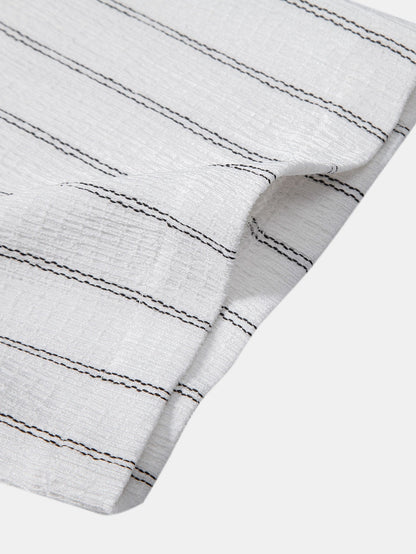 Textured Stripe Button-Up Shirt