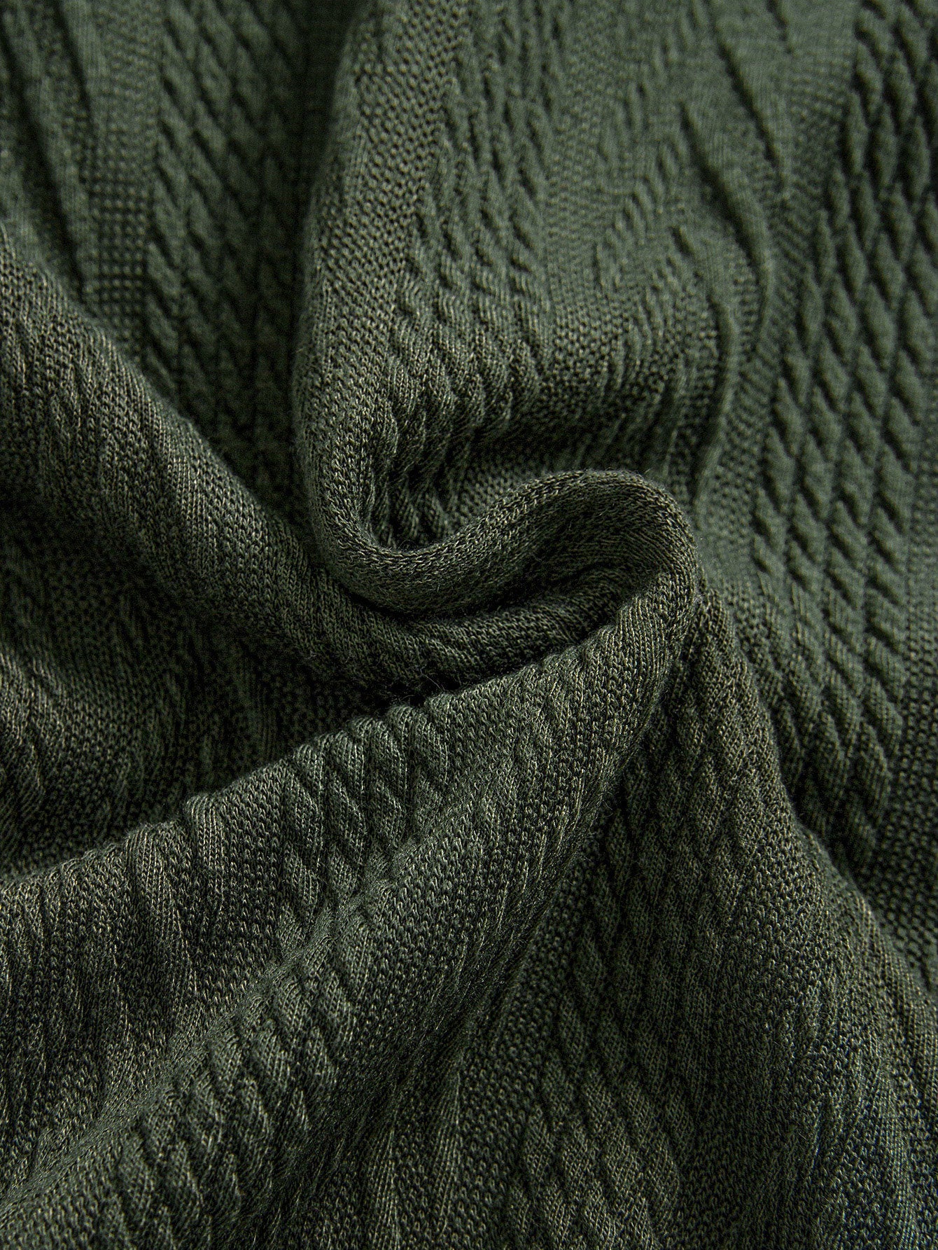 Short Sleeve Jacquard T-Shirt with Half Open Collar