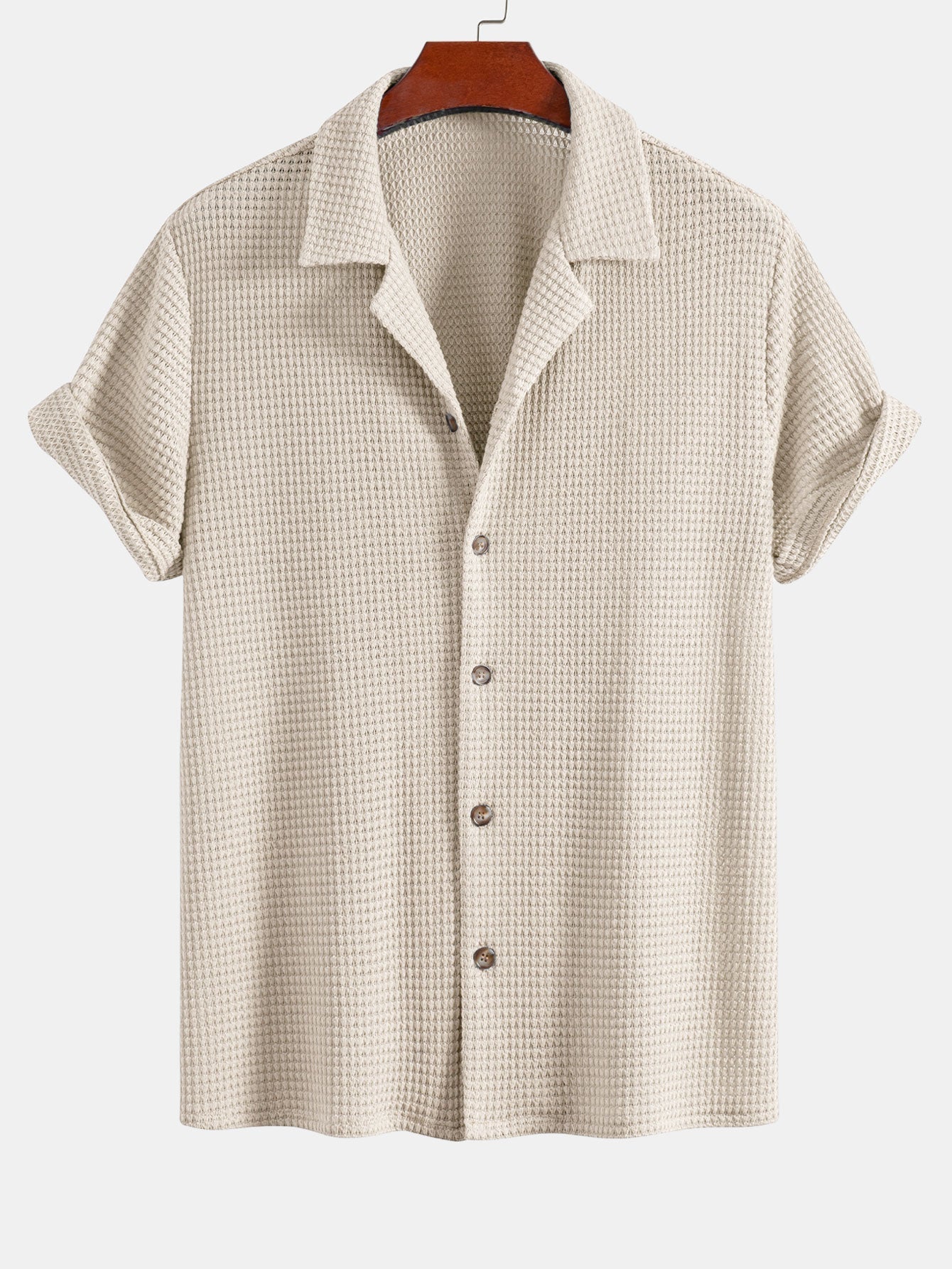 Cuban Shirt with Waffle Texture