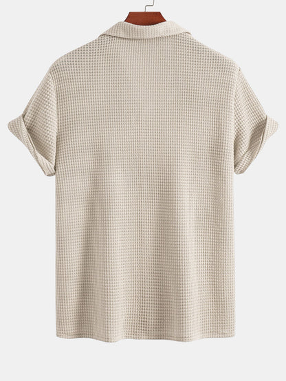 Cuban Shirt with Waffle Texture