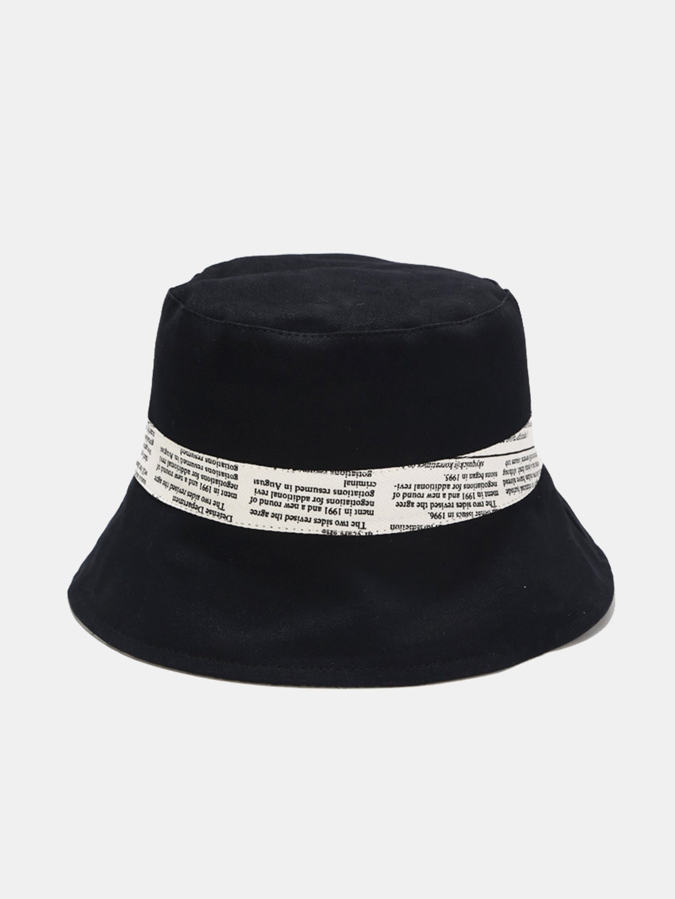 Reversible Bucket Hat with Newspaper Print on Both Sides