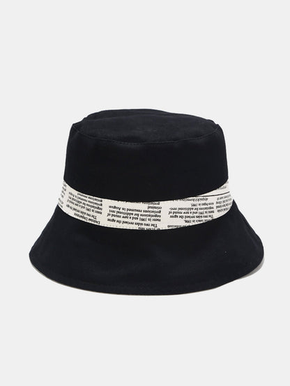 Reversible Bucket Hat with Newspaper Print on Both Sides