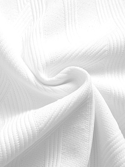 Comfortable Diamond Jacquard T-Shirt and Shorts Set