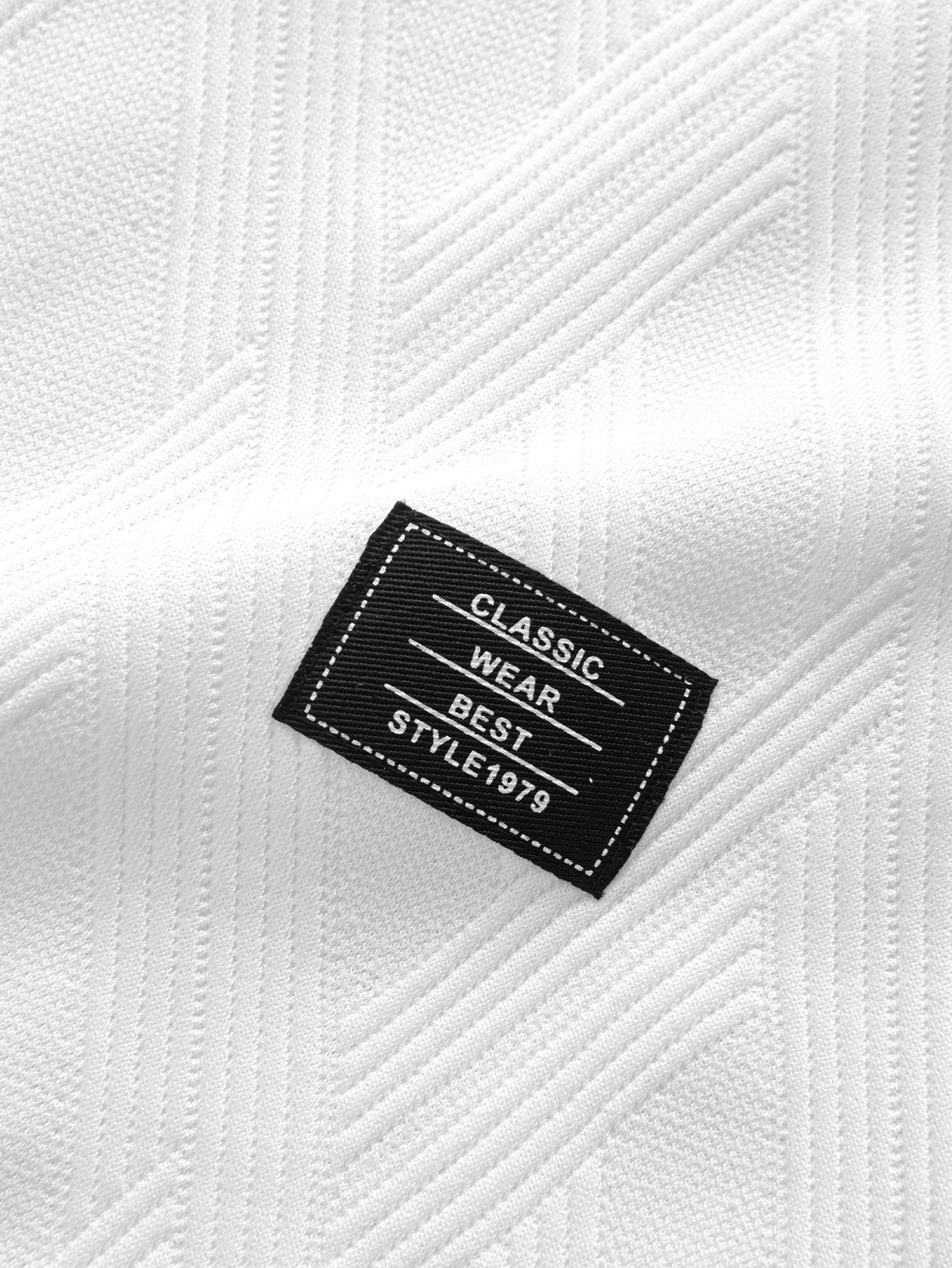 Comfortable Diamond Jacquard T-Shirt and Shorts Set