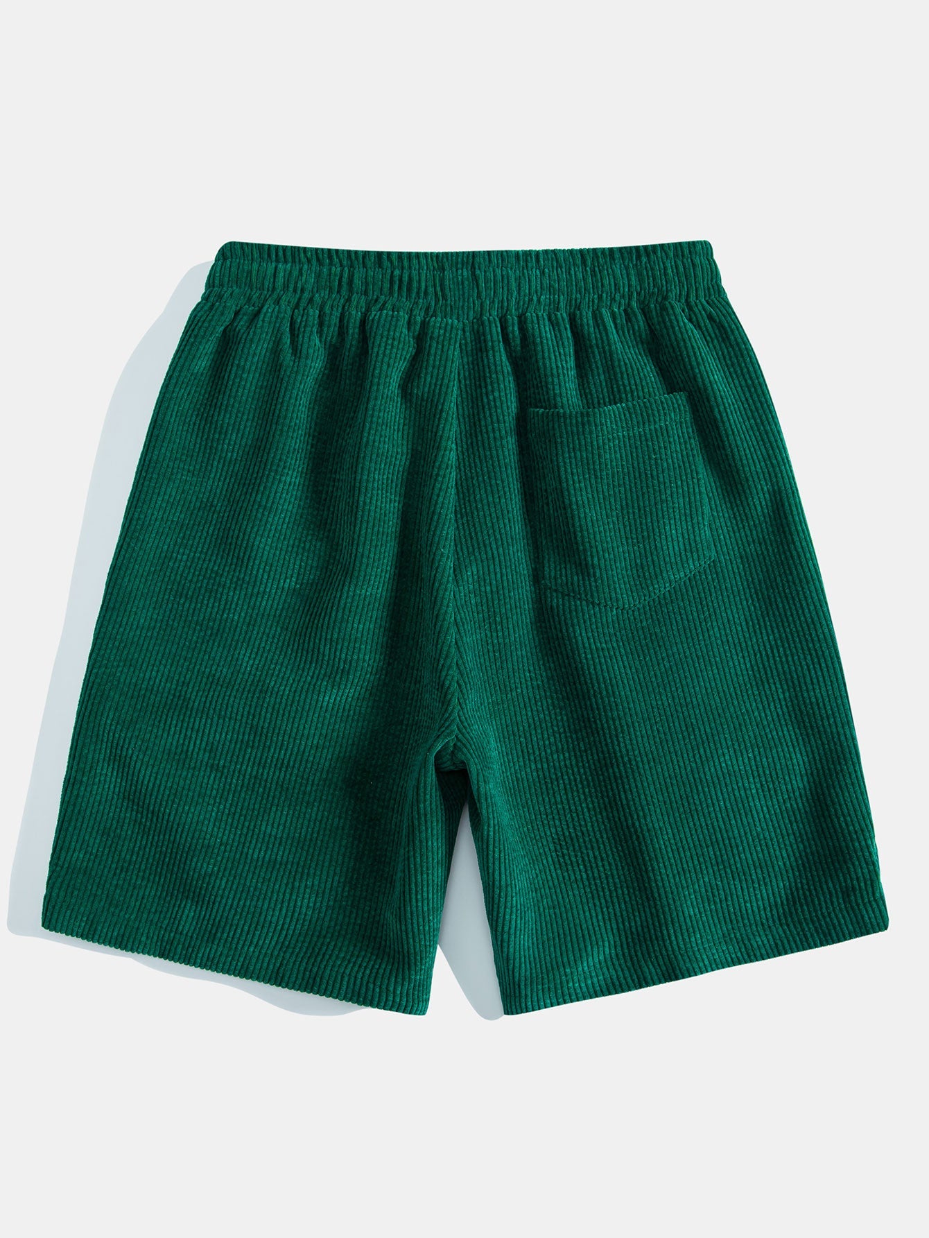 Trendy Bear Print Cotton T-Shirt with Regular Fit & Drawstring Corduroy Shorts