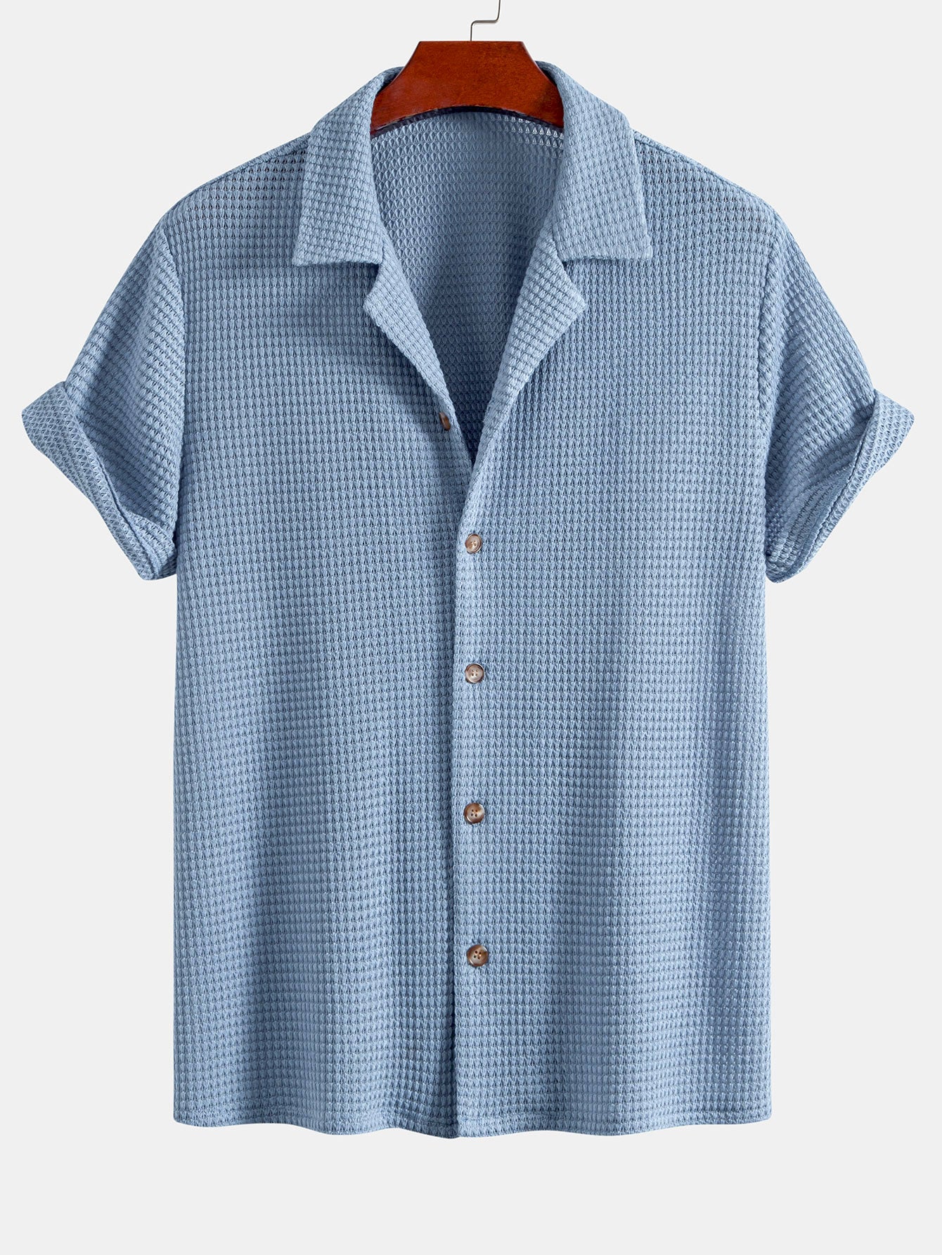 Cuban Shirt with Waffle Texture
