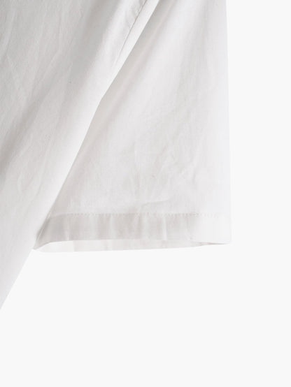 Linen-Style Short Sleeve Basic Shirts & Straight Leg Linen Trousers