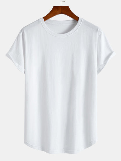 Essential Cotton Curved Hem T-Shirt