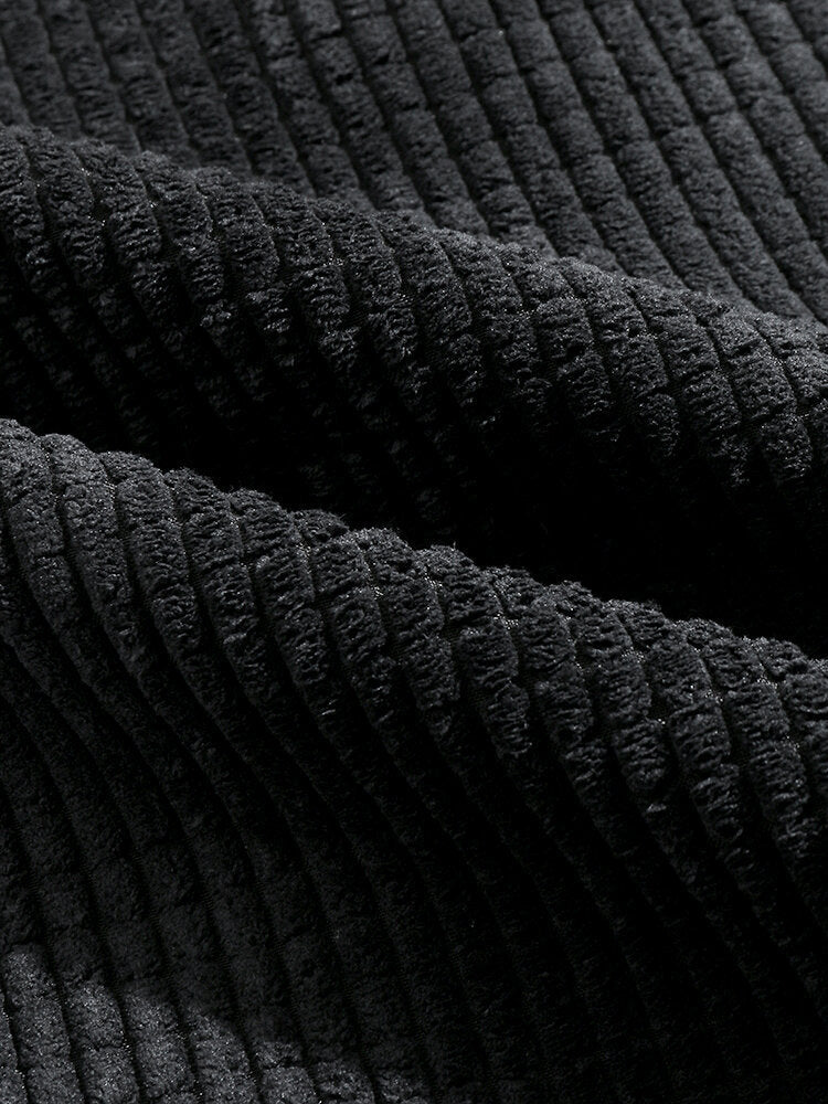 Paisley Print Corduroy Panel Trousers