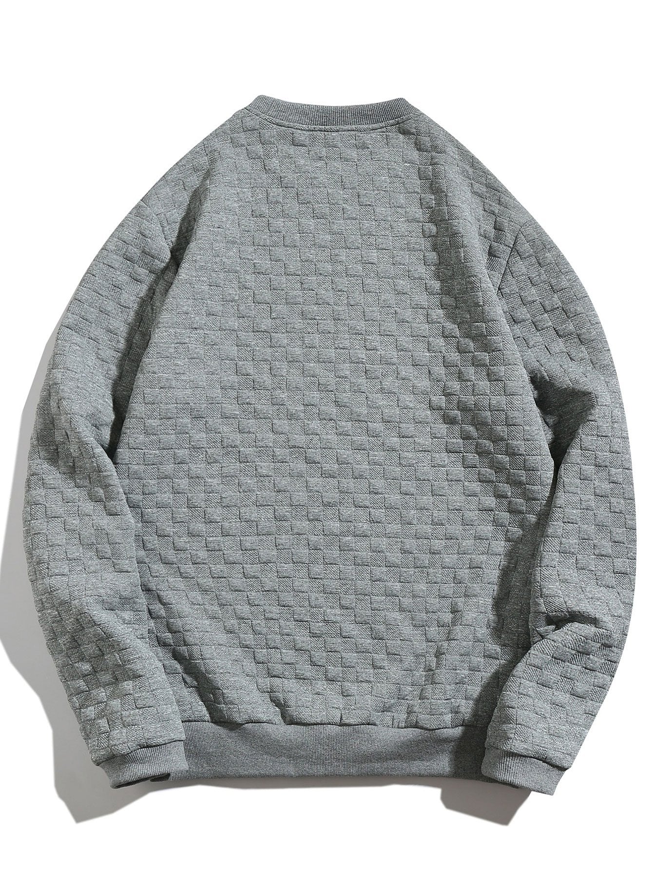 Jacquard Sweatshirt with Checkerboard Design