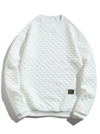 Checkered Jacquard Pullover