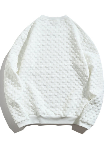 Checkered Jacquard Pullover