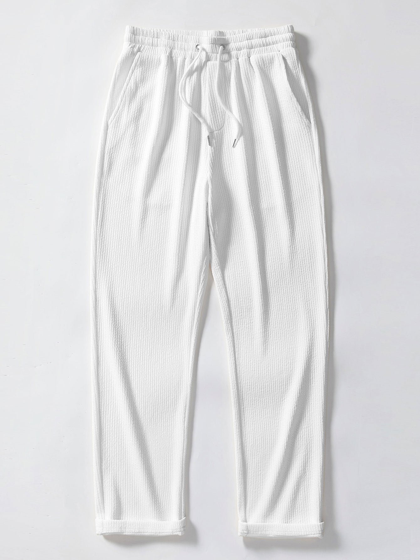 Island-Inspired Sailing Print Button-Up Shirt with Straight Leg Ribbed Pants