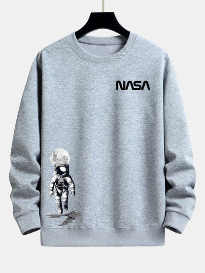 Relaxed Fit Sweatshirt Featuring NASA Astronaut Design