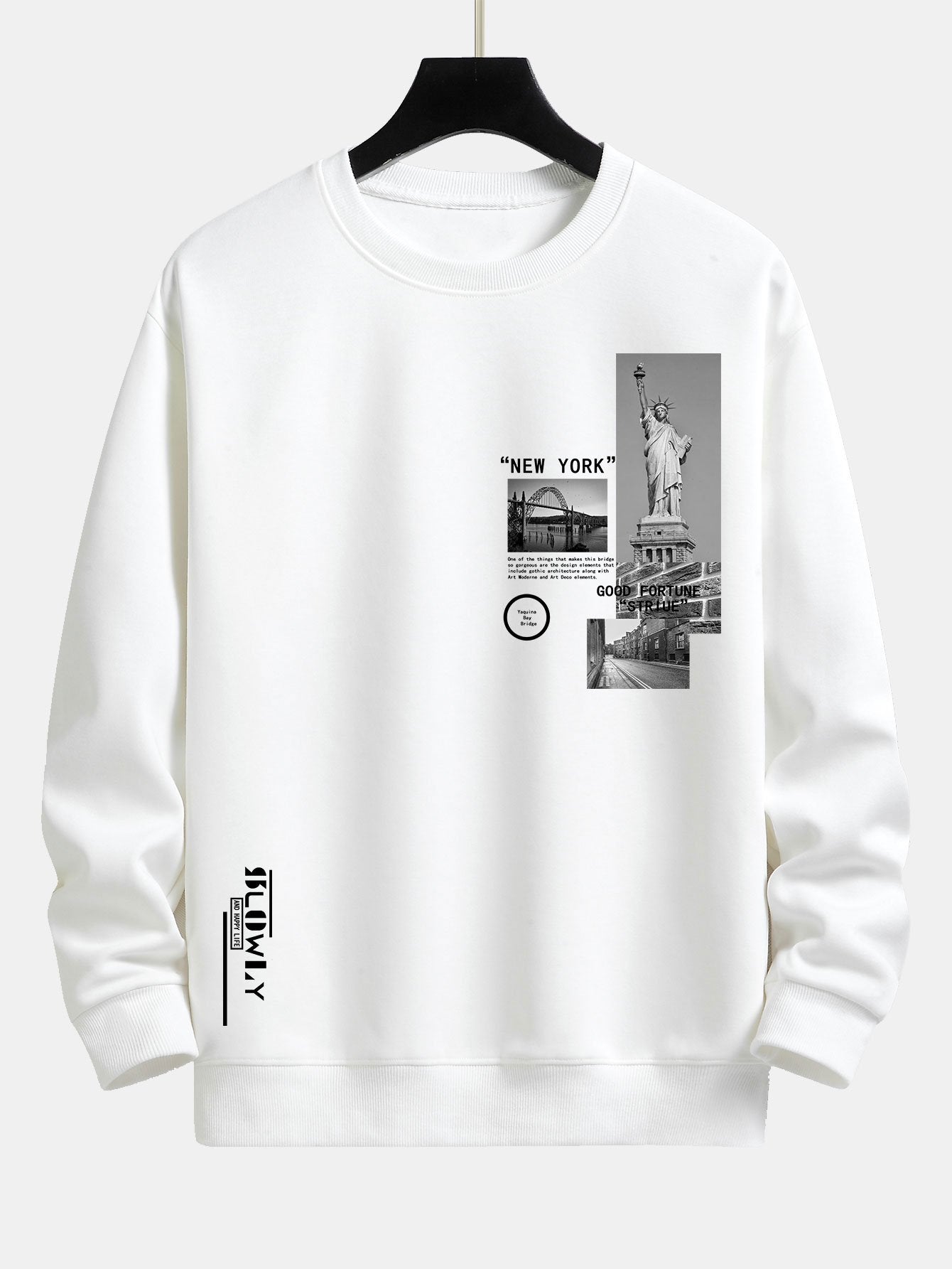 Relaxed Fit Sweatshirt Featuring New York Architecture Print