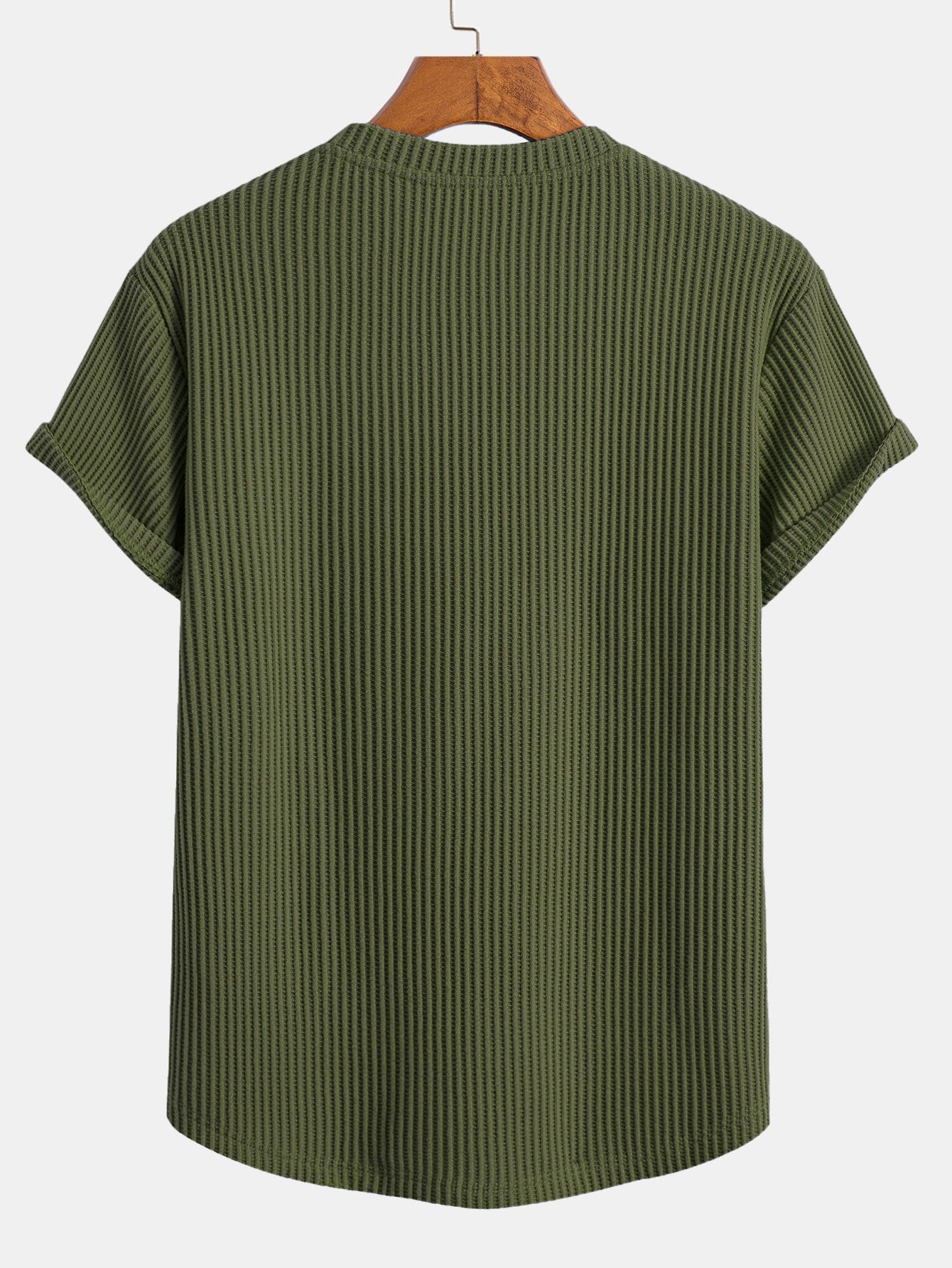 Waffle Knit Arc Hem Tee