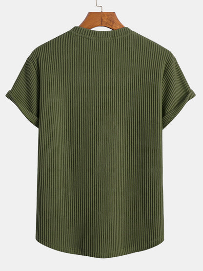 Waffle Knit Arc Hem Tee