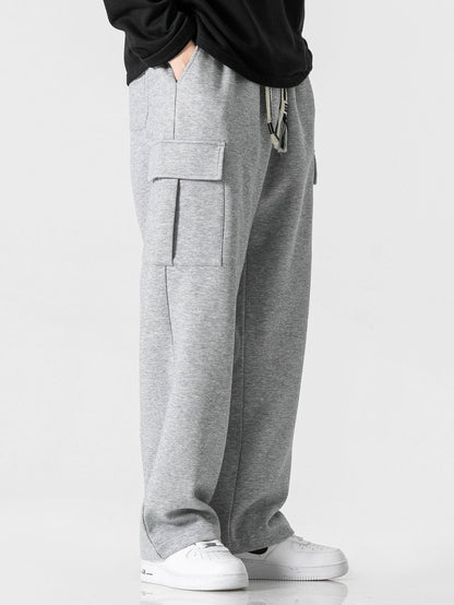 Comfortable Straight-Leg Jersey Cargo Pants