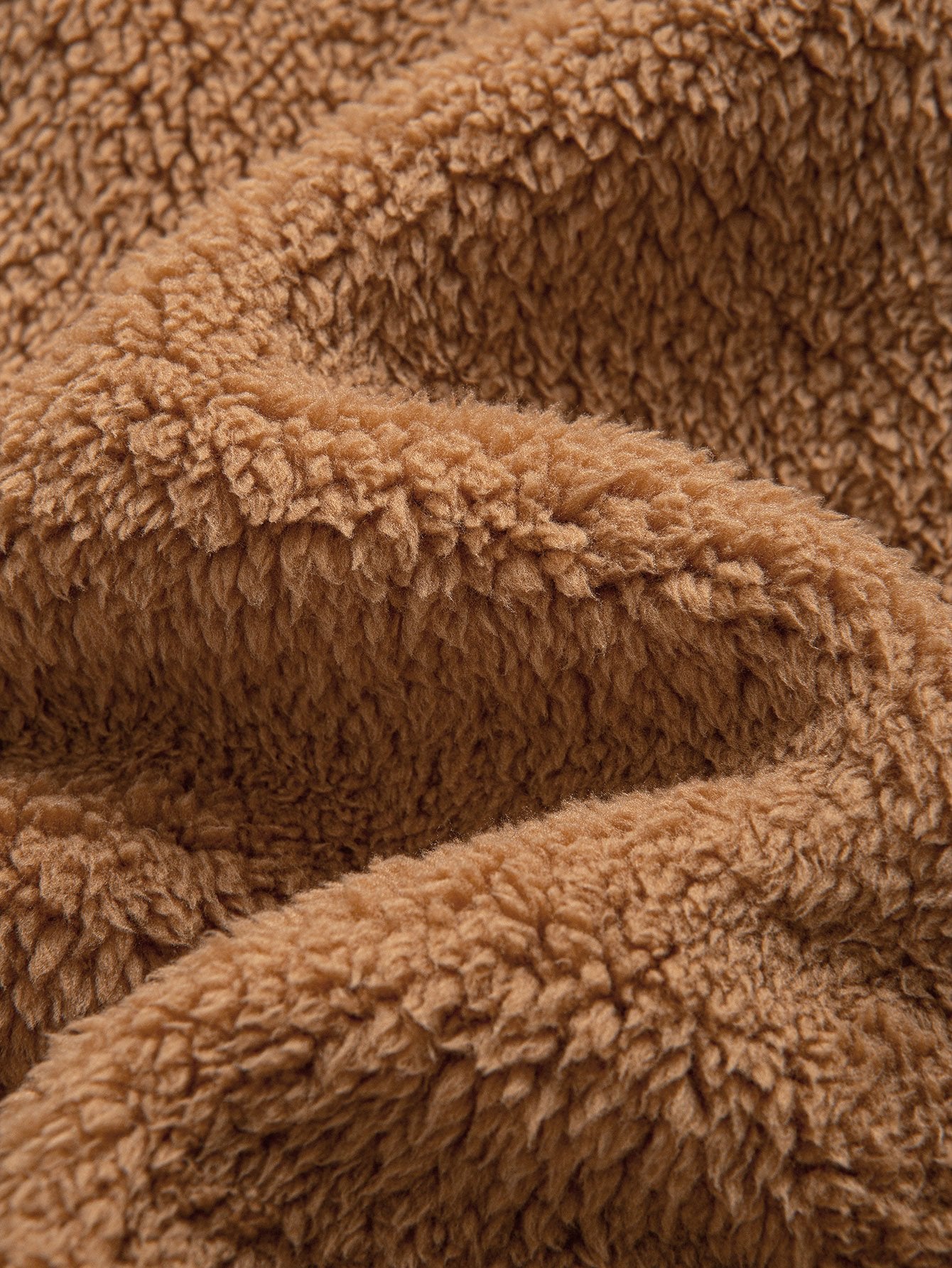 Cozy Teddy Fleece Hooded Button-Up Coat