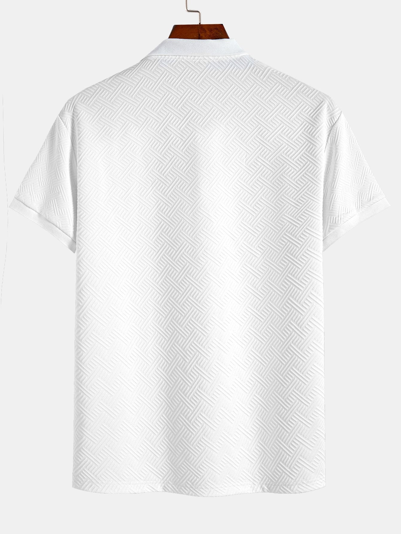 Jacquard Striped Polo Shirt