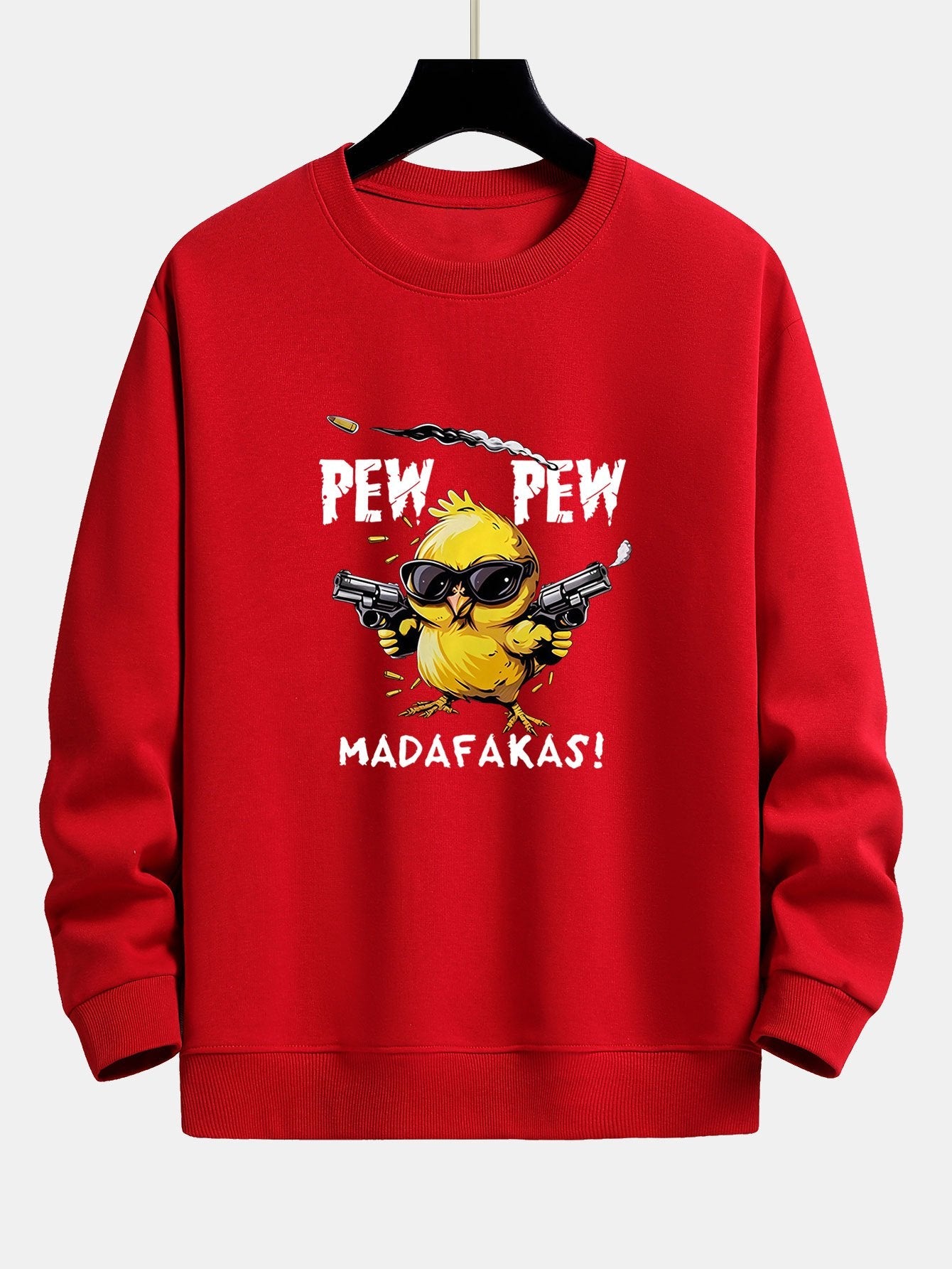 Chickens Gone Wild Relaxed Fit Sweatshirt - PEW PEW MADAFAKAS Design
