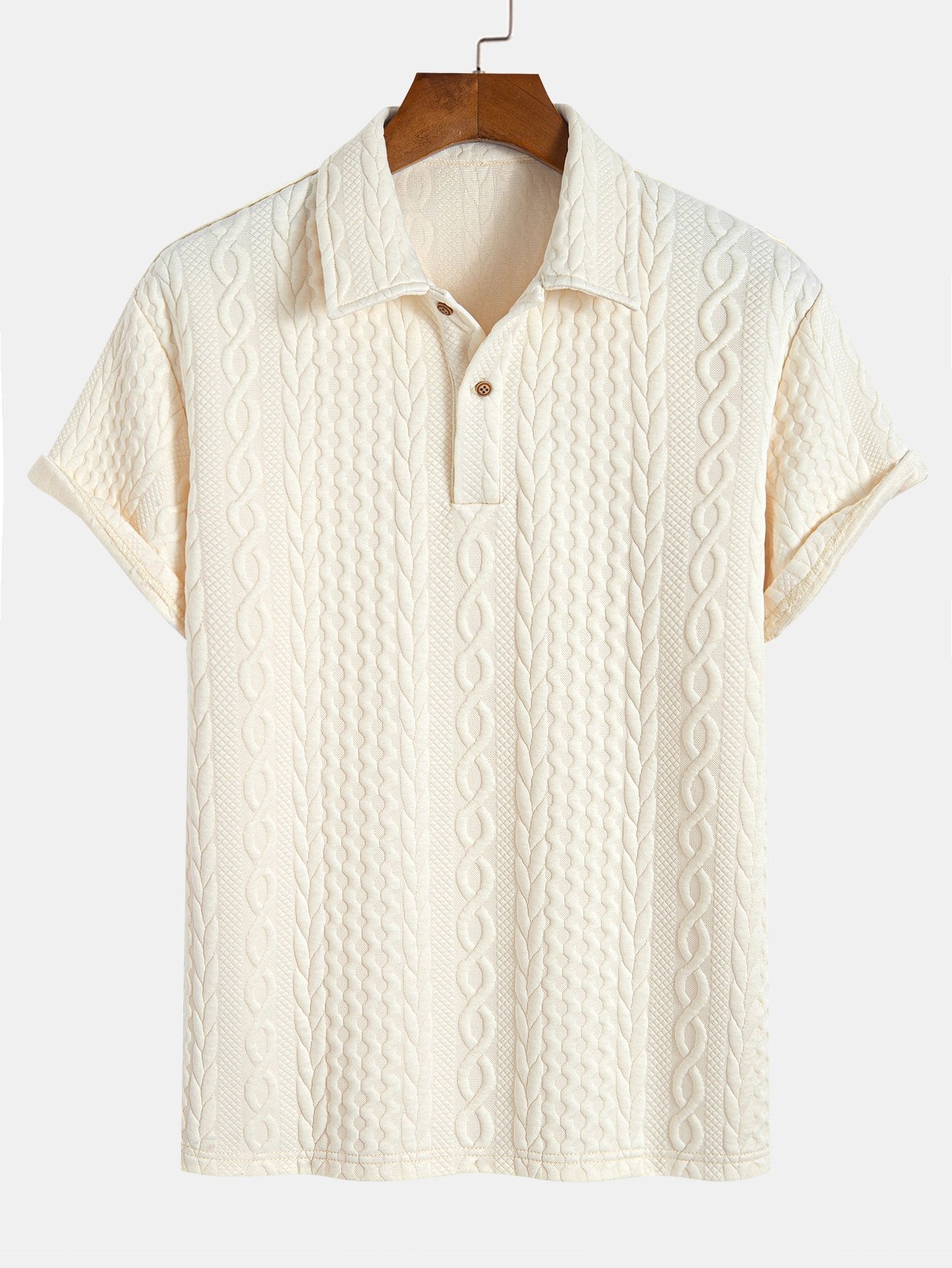 Twisted Texture Jacquard Polo