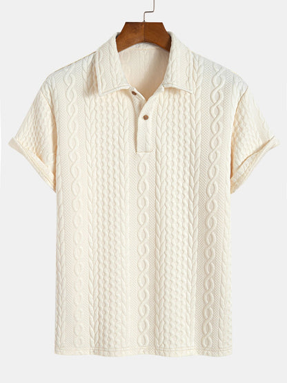Twisted Texture Jacquard Polo