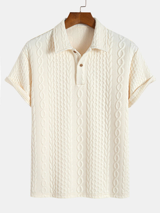 Twisted Texture Jacquard Polo
