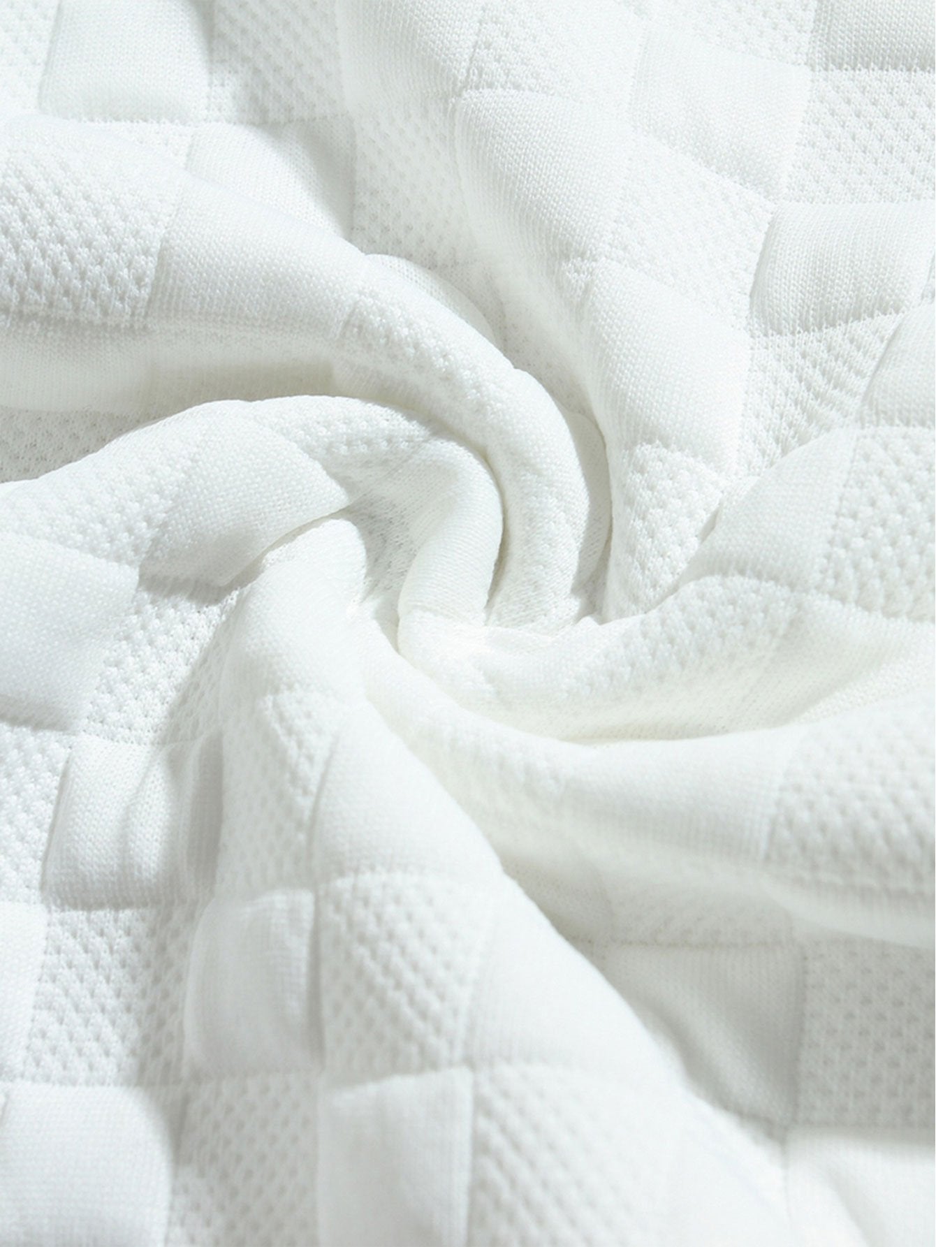 Jacquard Sweatshirt with Checkerboard Design