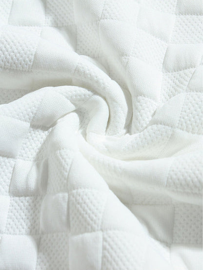 Jacquard Sweatshirt with Checkerboard Design