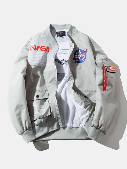 Extra-Large NASA Graphic Bomber Jacket