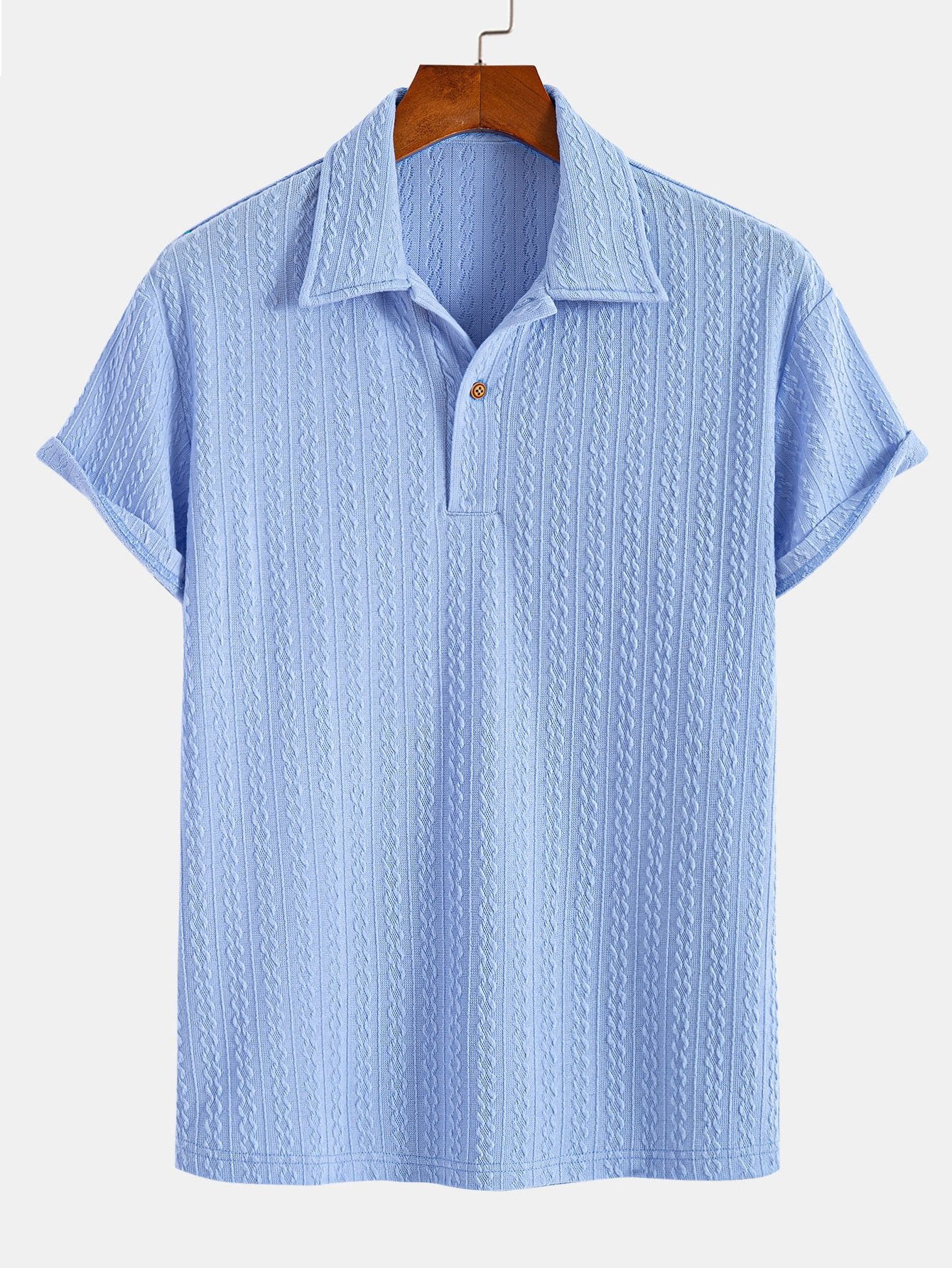 Textured Jacquard Polo Shirt