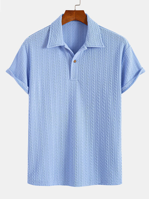 Textured Jacquard Polo Shirt