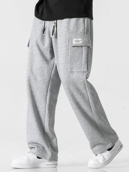 Comfortable Straight-Leg Jersey Cargo Pants