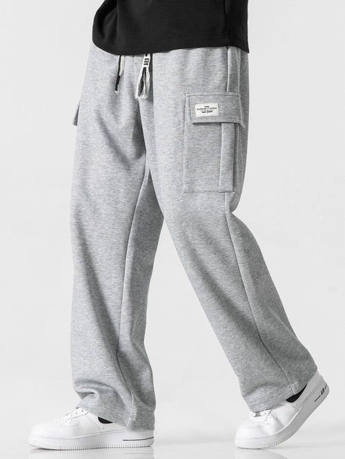 Comfortable Straight-Leg Jersey Cargo Pants