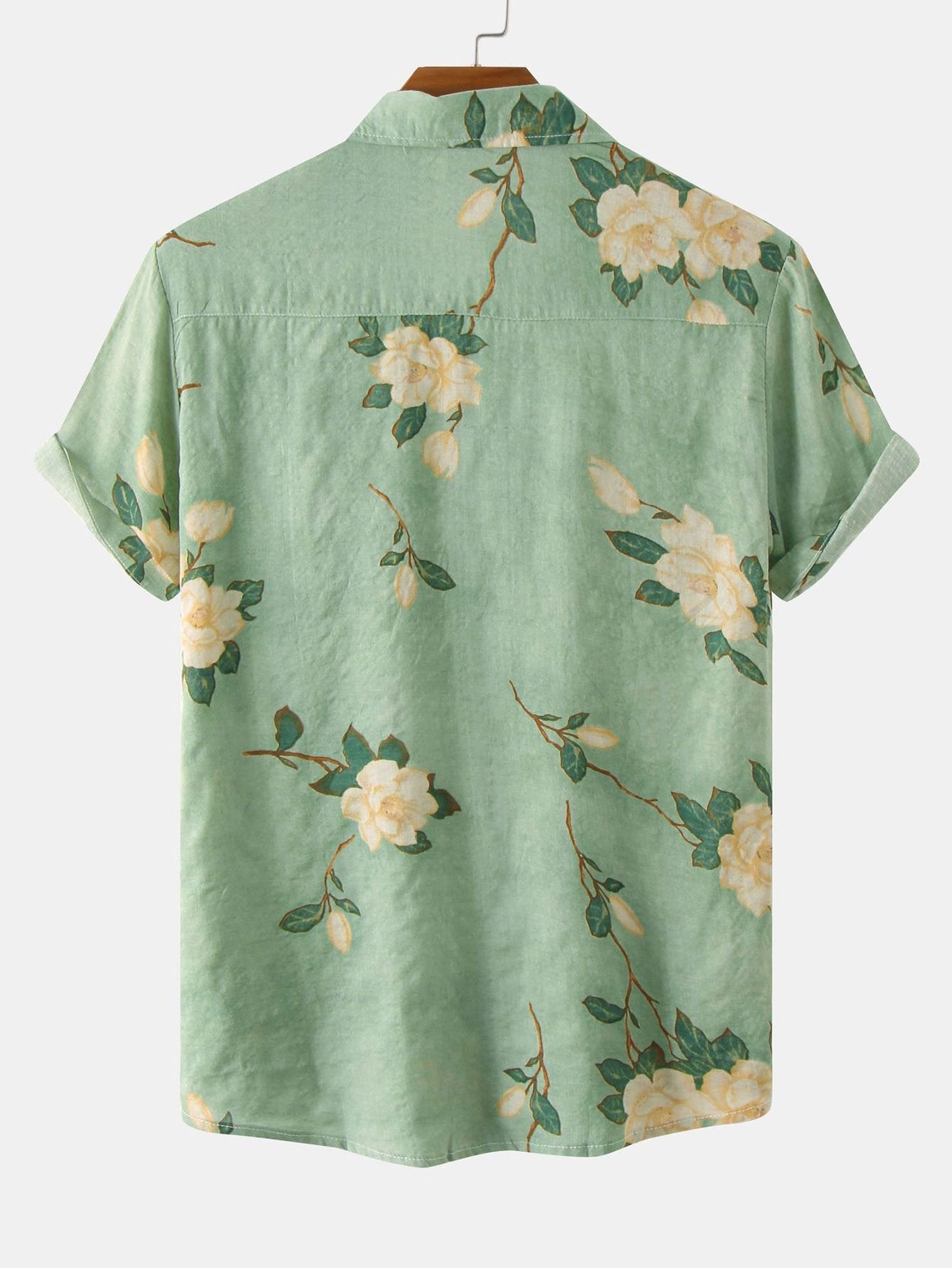 Floral Pattern Button-Up Shirt