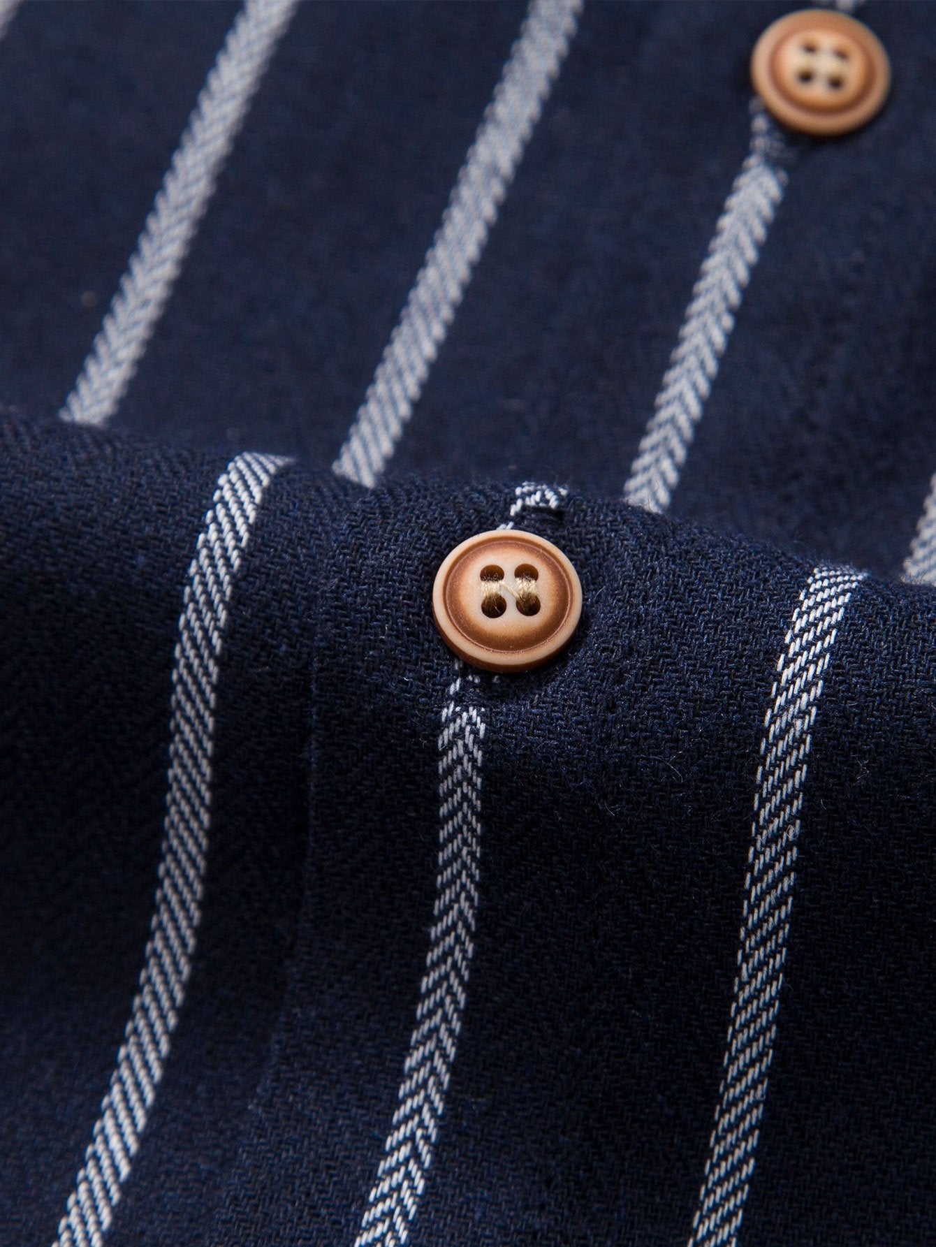 Striped Button-Up Shirt in Cotton Blend with Linen Drawstring Shorts